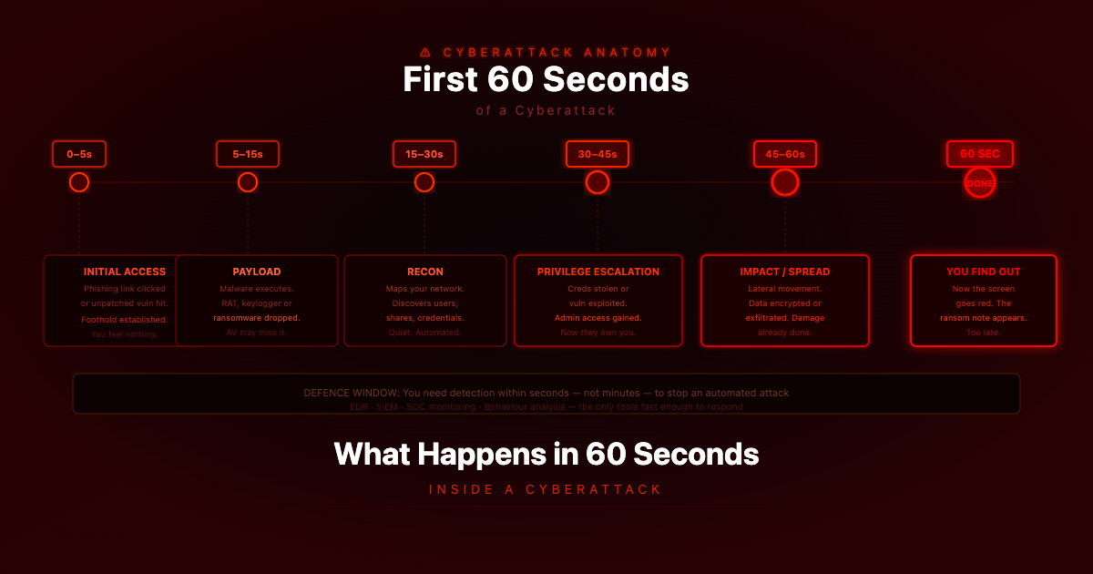 First 60 Seconds of a Cyberattack